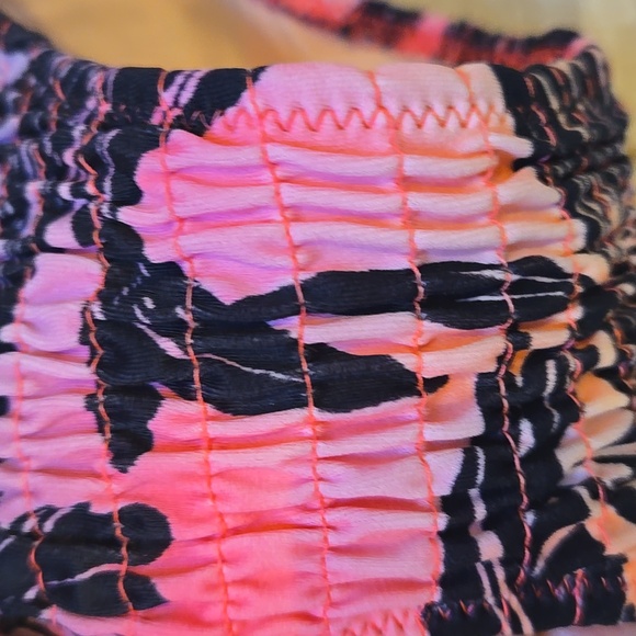 Victoria's Secret Ruched Palm Tree Design Print Cheeky Bikini Bottoms - Picture 2 of 7